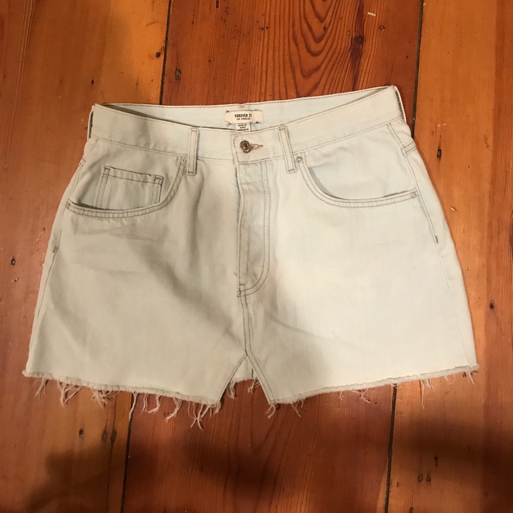Forever 21 Light Wash Jean Skirt